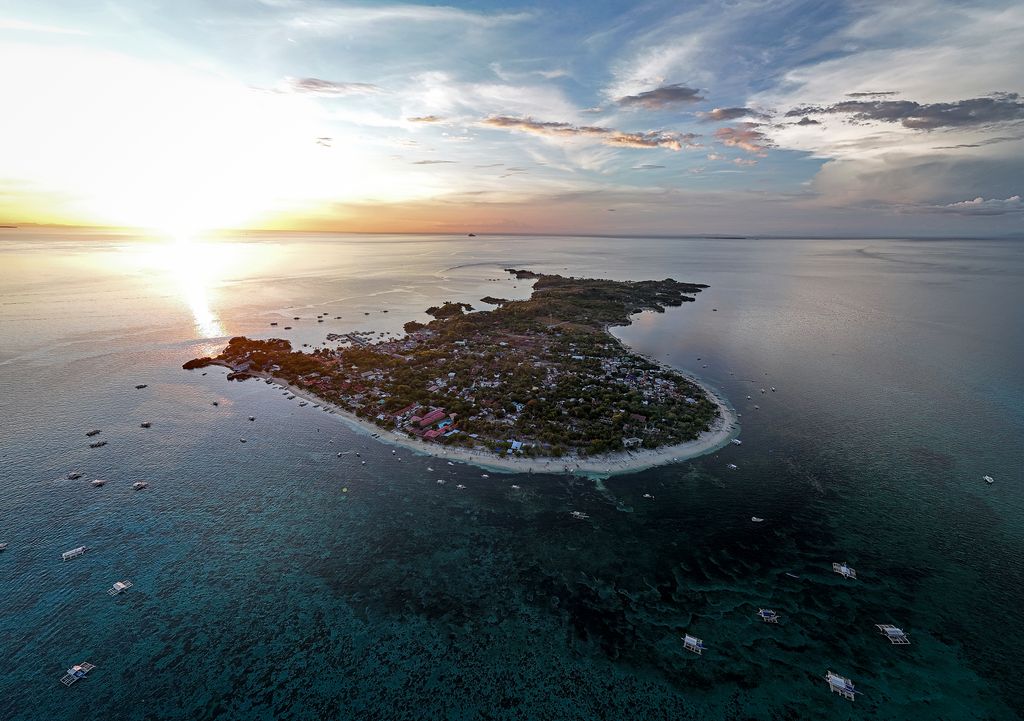 île de malapascua vue du ciel
