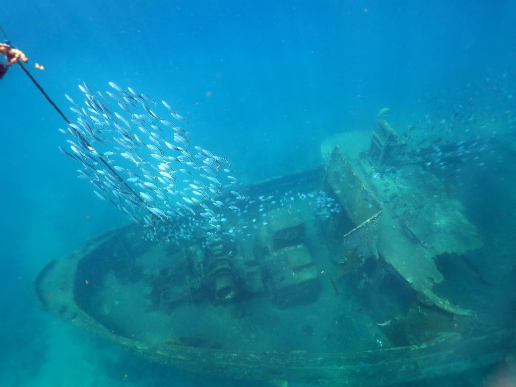 épave sous l'eau