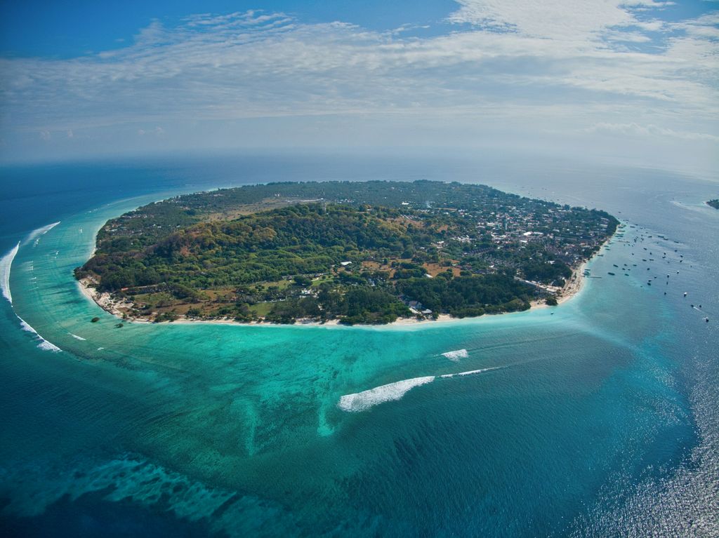 îles gili vue du ciel
