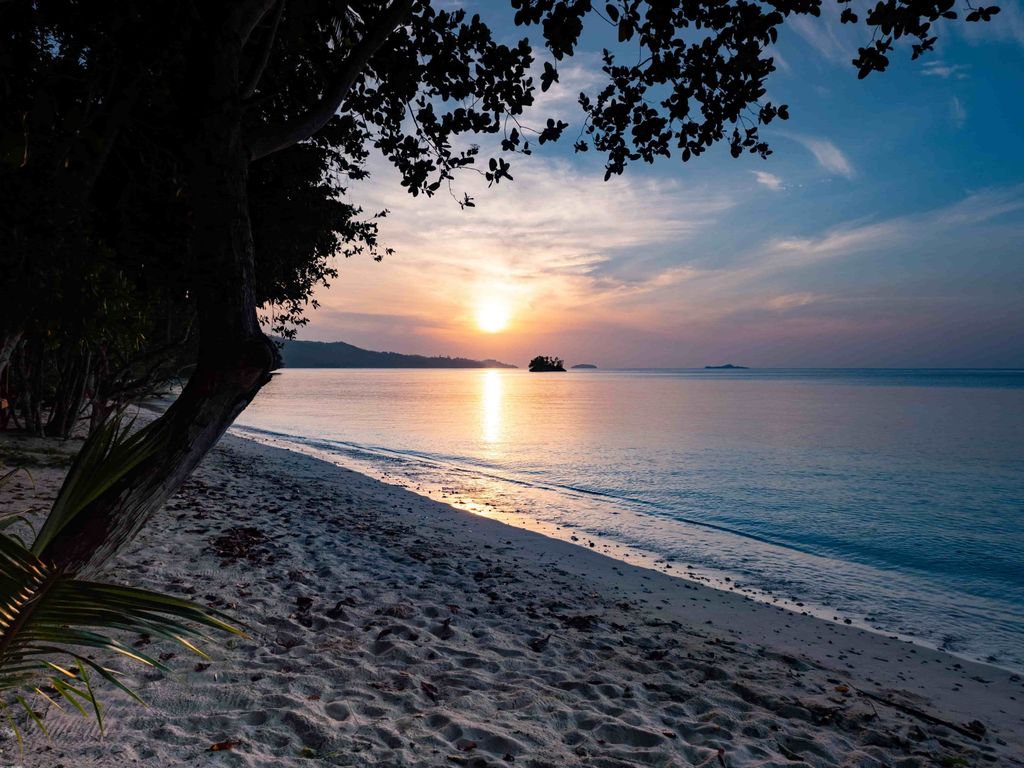 coucher du soleil plage