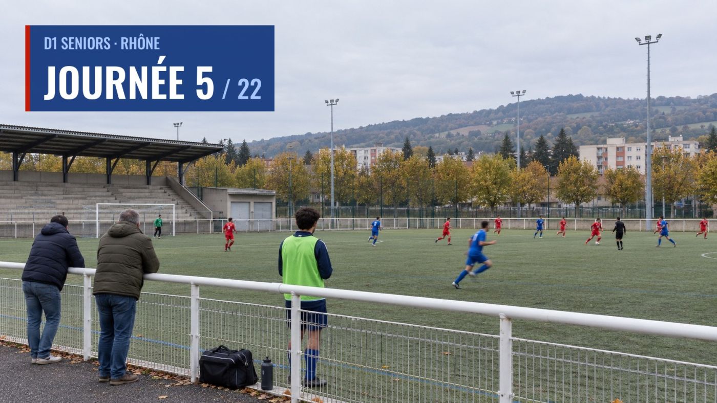 D1 Rhône, J5 : Ouest Lyonnais et Liergues tiennent la tête