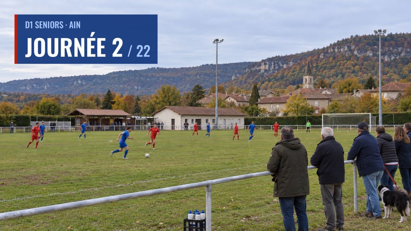 D1 Ain, J2 : Montréal-la-Cluse garde la main, neuf buts à Belley