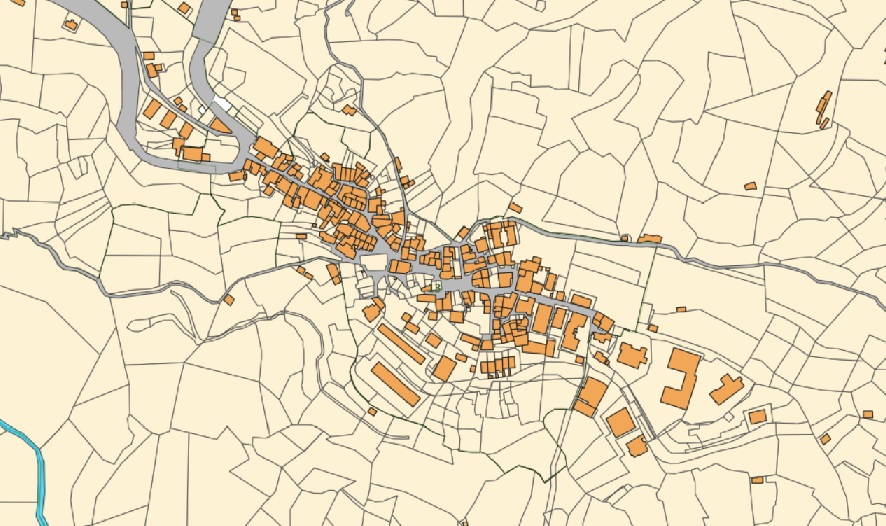 centro storico, di crinale, lineare, Fossato Serralta, Fossato