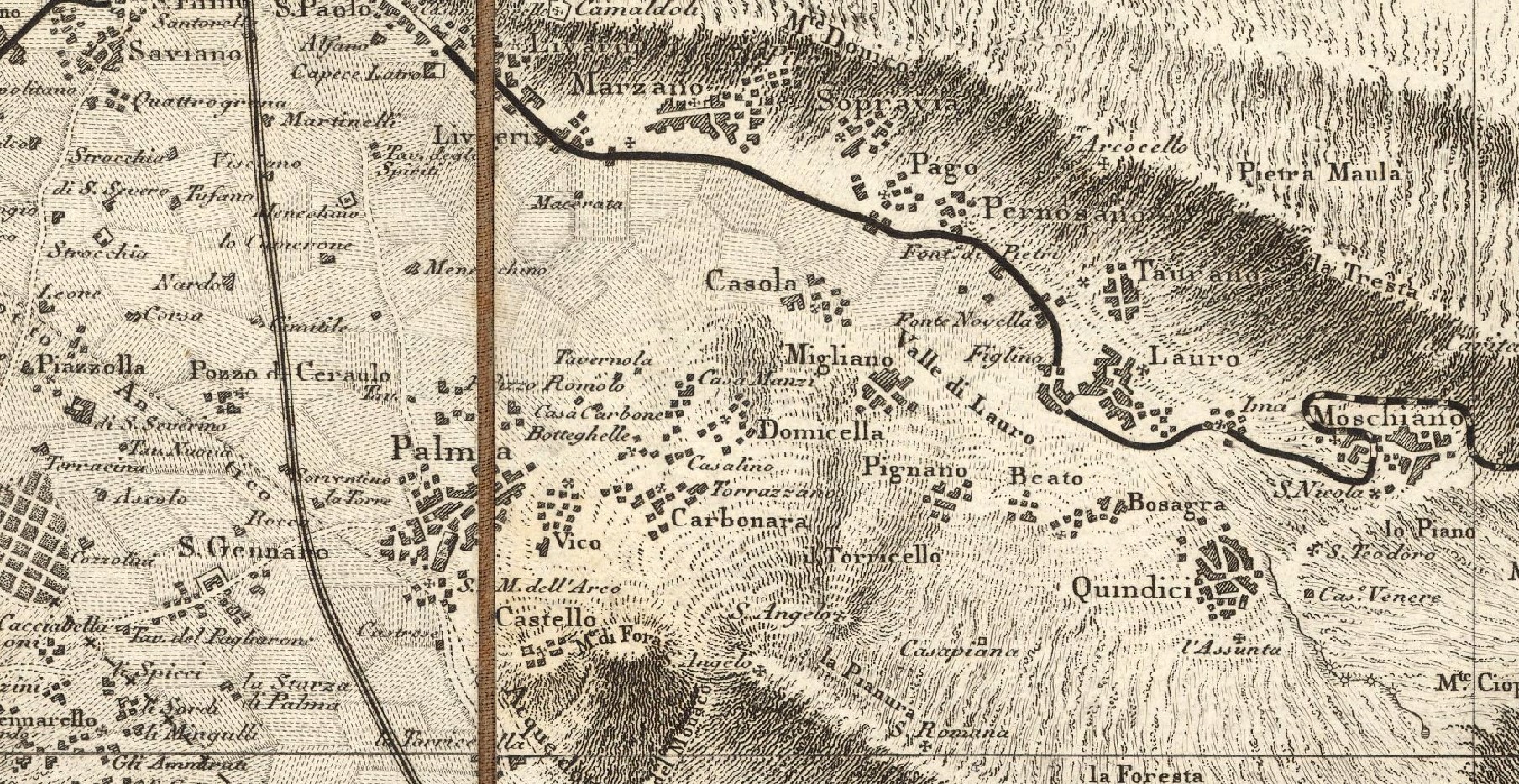 centro storico, collinare, Domicella