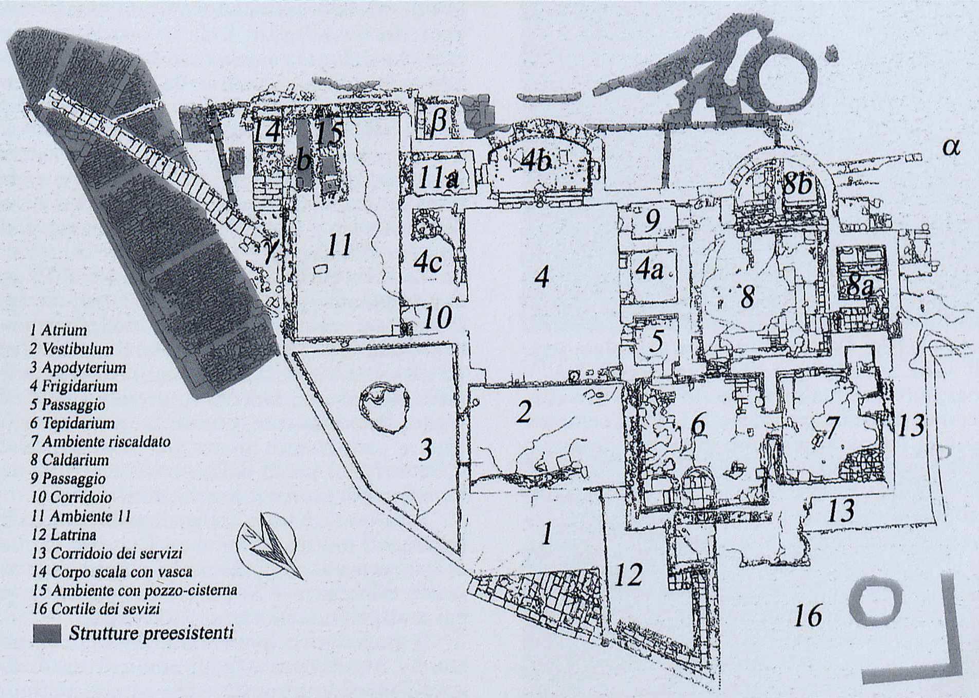 Terme romane, ingresso