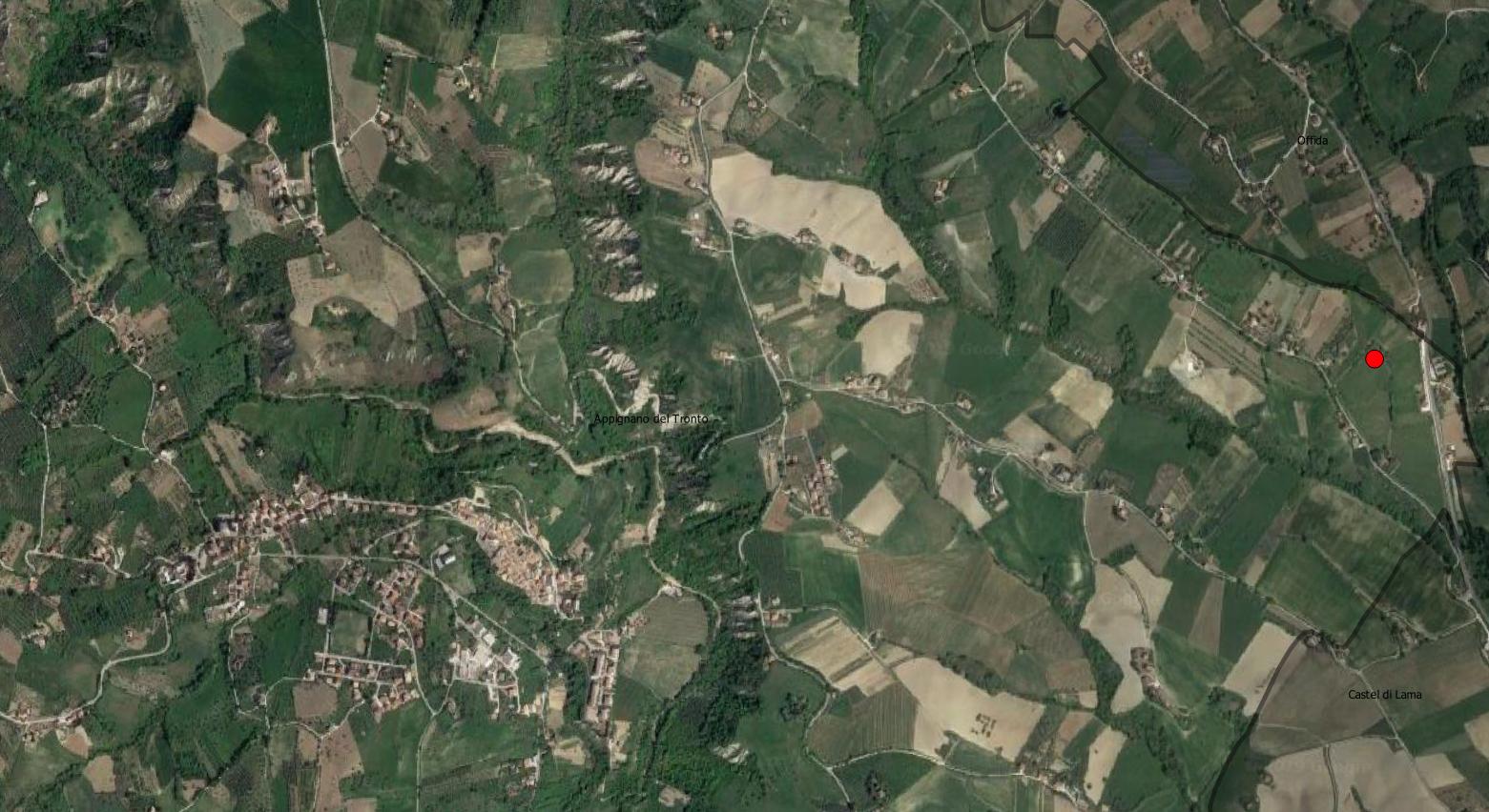 area di materiale mobile, area di frammenti fittili