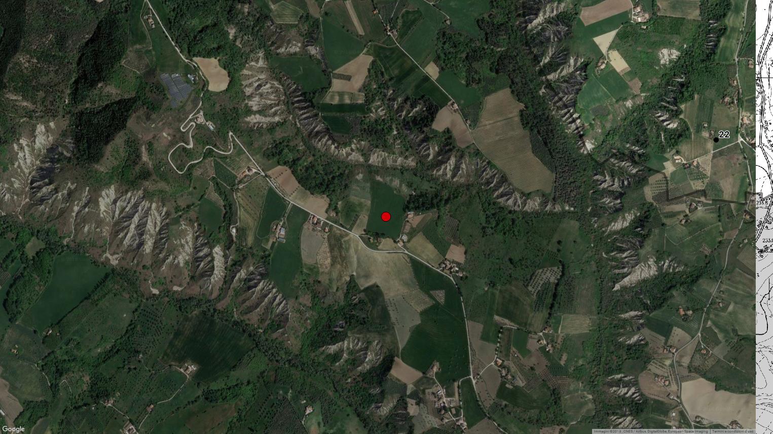 area di materiale mobile, area di frammenti fittili e materiali da costruzione