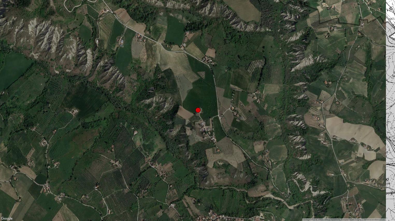 area di materiale mobile, area di frammenti fittili e materiali da costruzione