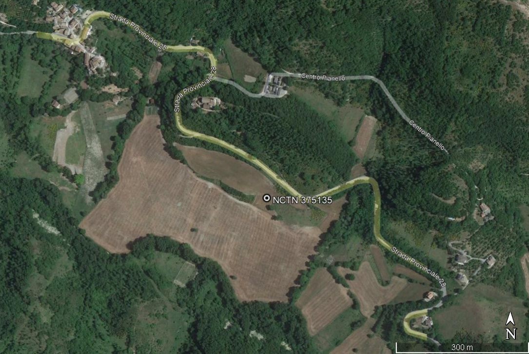 area di materiale mobile, area di frammenti fittili e materiali da costruzione