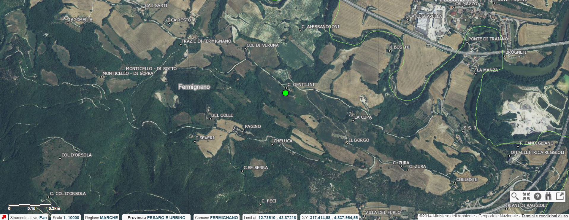 area di materiale mobile, area di frammenti fittili e materiali da costruzione
