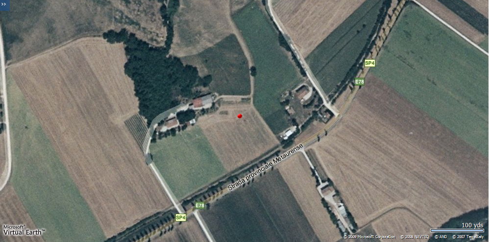 area di materiale mobile, area di frammenti fittili e materiali da costruzione