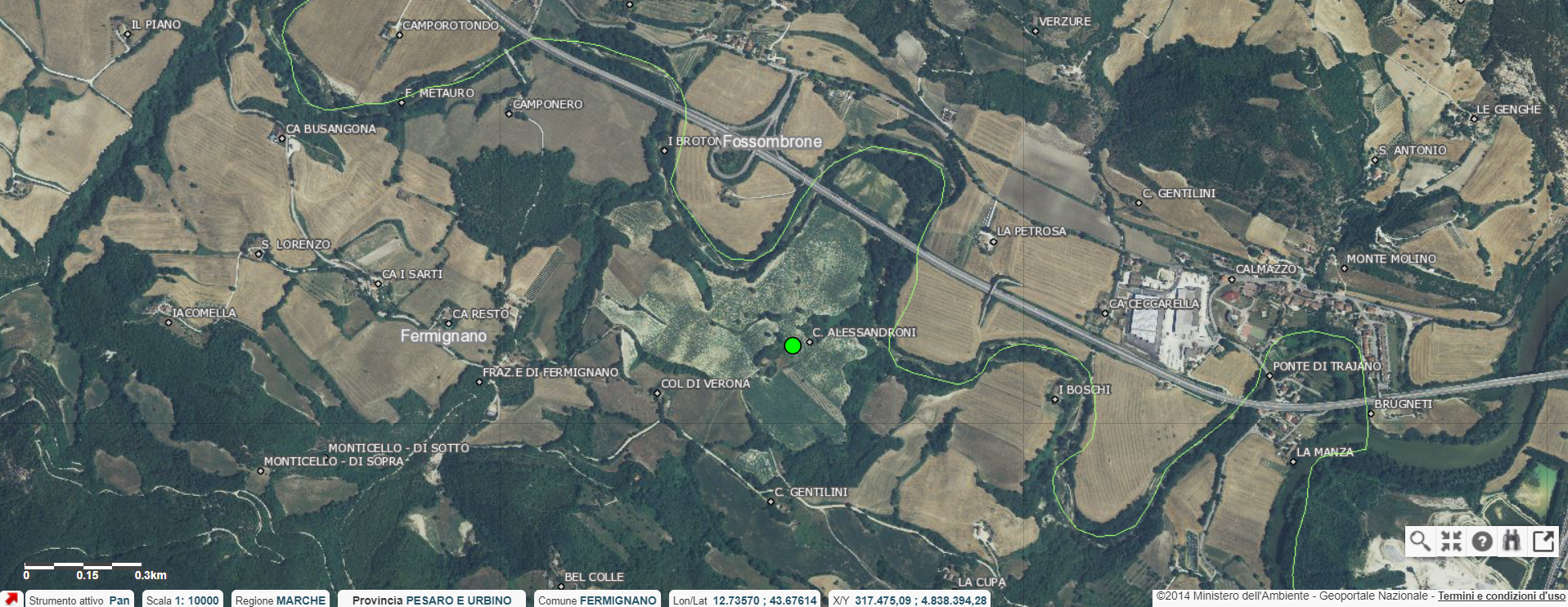 area di materiale mobile, area di frammenti fittili e materiali da costruzione