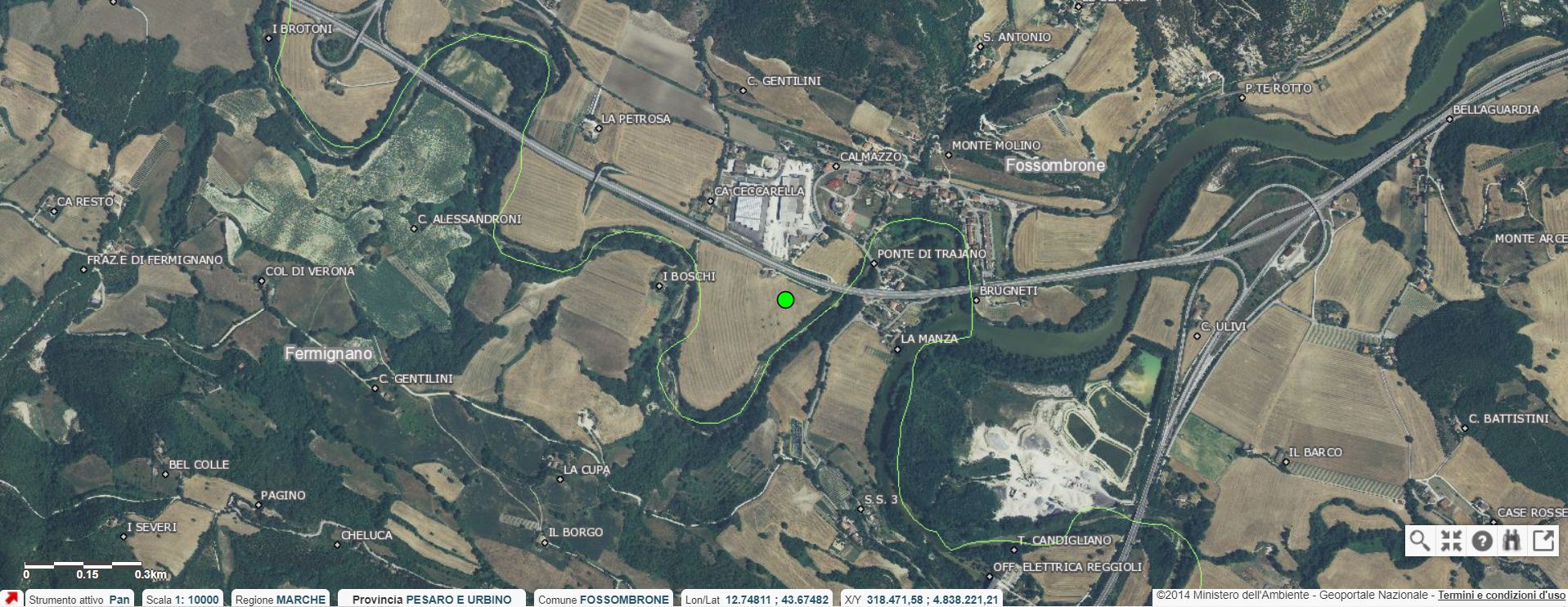 area di materiale mobile, area di frammenti fittili e materiali da costruzione