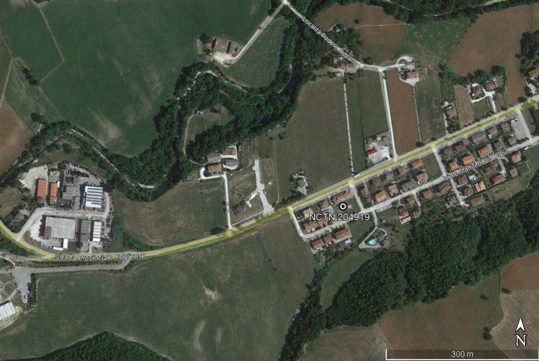 area di frammenti fittili e materiali da costruzione