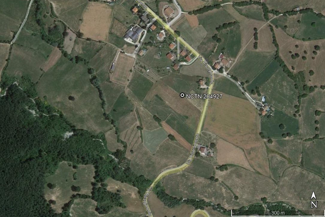 area di materiale mobile, area di frammenti fittili