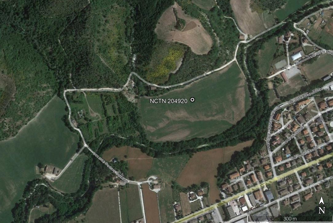 area di materiale mobile, area di frammenti fittili e materiali da costruzione