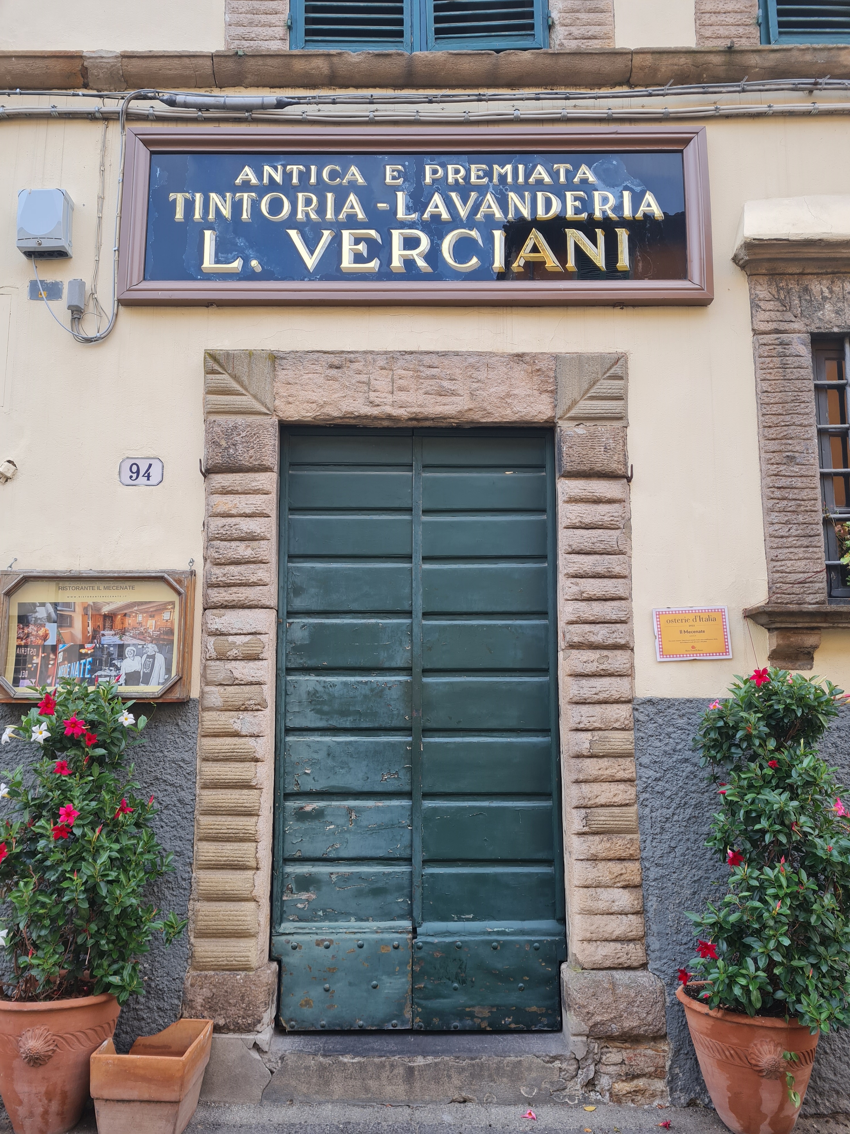 ristorante, Ristorante Mecenate, Tintoria Verciani