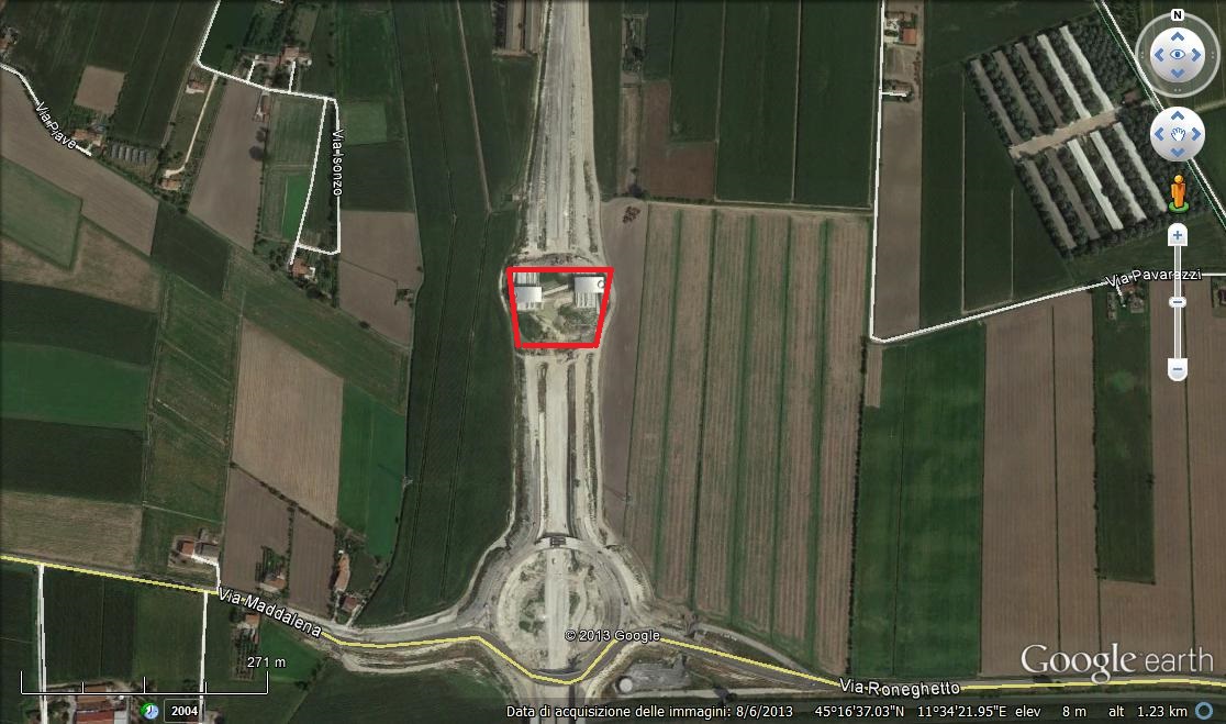 edificio rustico e tracce di centuriazione