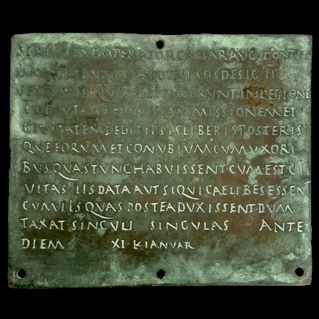 Museo nazionale archeologico ed etnografico "Giovanni Antonio Sanna"- Diploma militare di Ursaris Tornalis f(ilius) Sardus