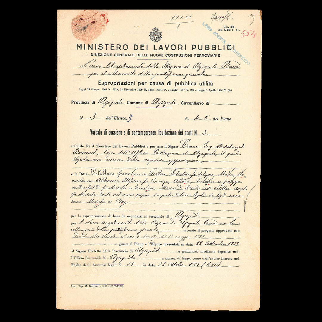 Archivio di Stato di Agrigento - Fondo Strade ordinarie e ferrate, espropri